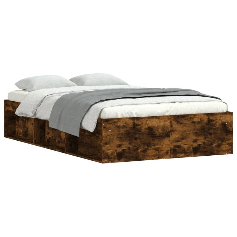 Bedframe Kleurig 120 x 190 cm Gerookt eiken
