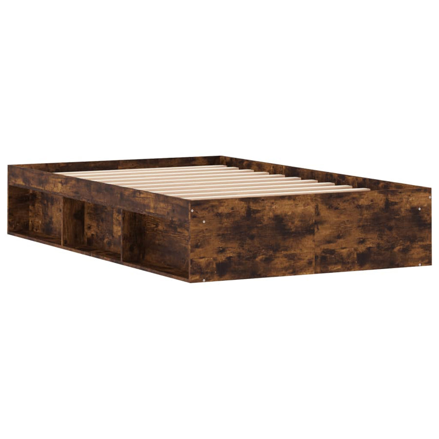 Bedframe Kleurig 120 x 190 cm Gerookt eiken