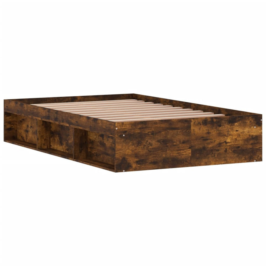 Bedframe Kleurig 120 x 190 cm Gerookt eiken