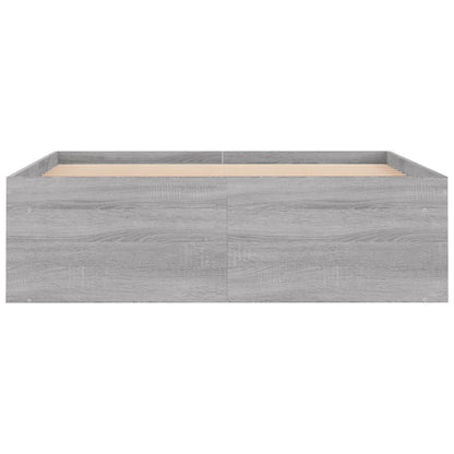 Bedframe Eikenkleurig 120 x 190 cm Grijs sonoma
