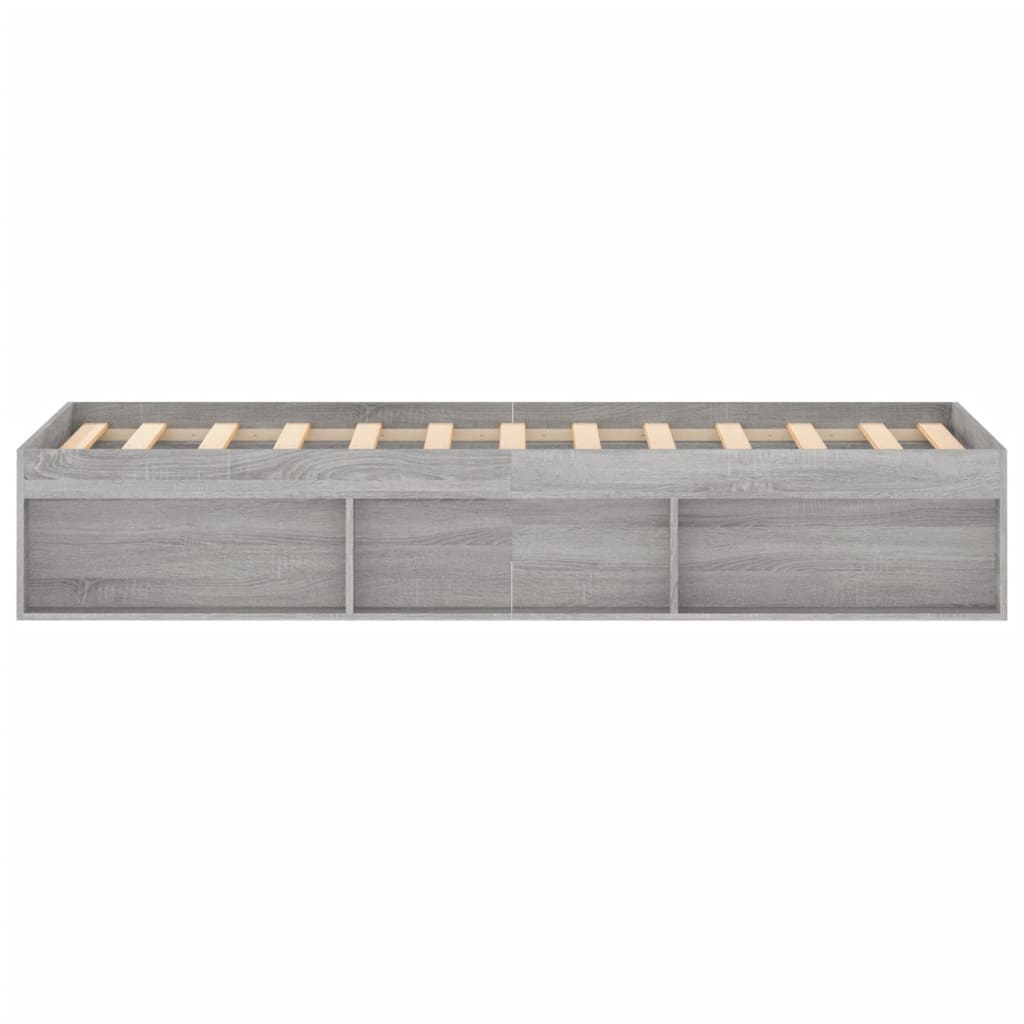 Bedframe Eikenkleurig 120 x 190 cm Grijs sonoma