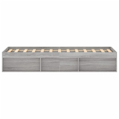 Bedframe Eikenkleurig 120 x 190 cm Grijs sonoma