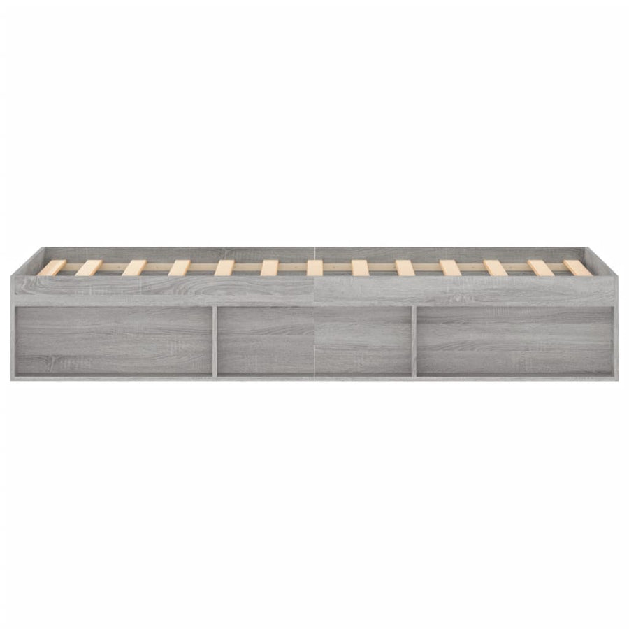 Bedframe Eikenkleurig 120 x 190 cm Grijs sonoma