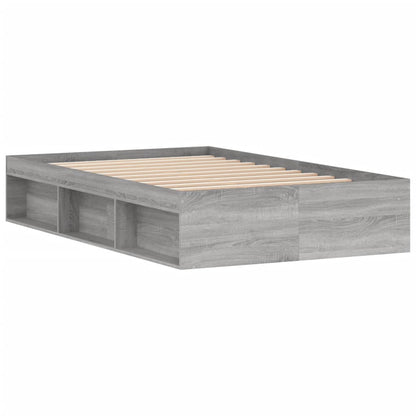 Bedframe Eikenkleurig 120 x 190 cm Grijs sonoma