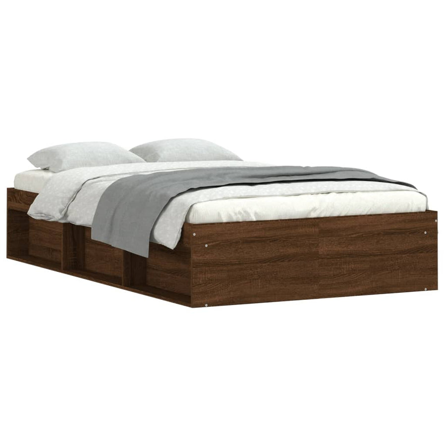 Bedframe Ig 120 x 190 cm bruin eikenkleur