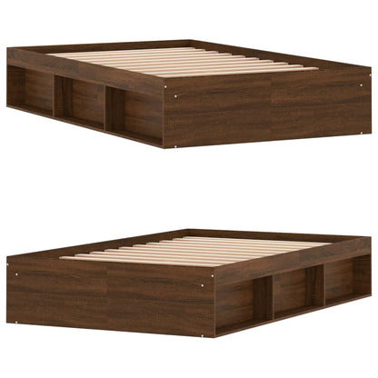 Bedframe Ig 120 x 190 cm bruin eikenkleur