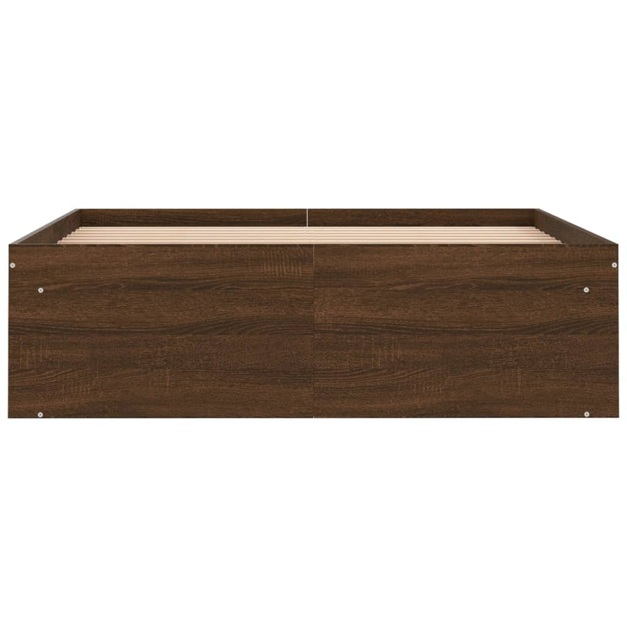 Bedframe Ig 120 x 190 cm bruin eikenkleur
