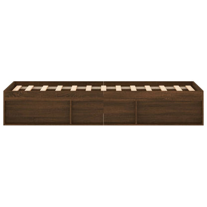 Bedframe Ig 120 x 190 cm bruin eikenkleur