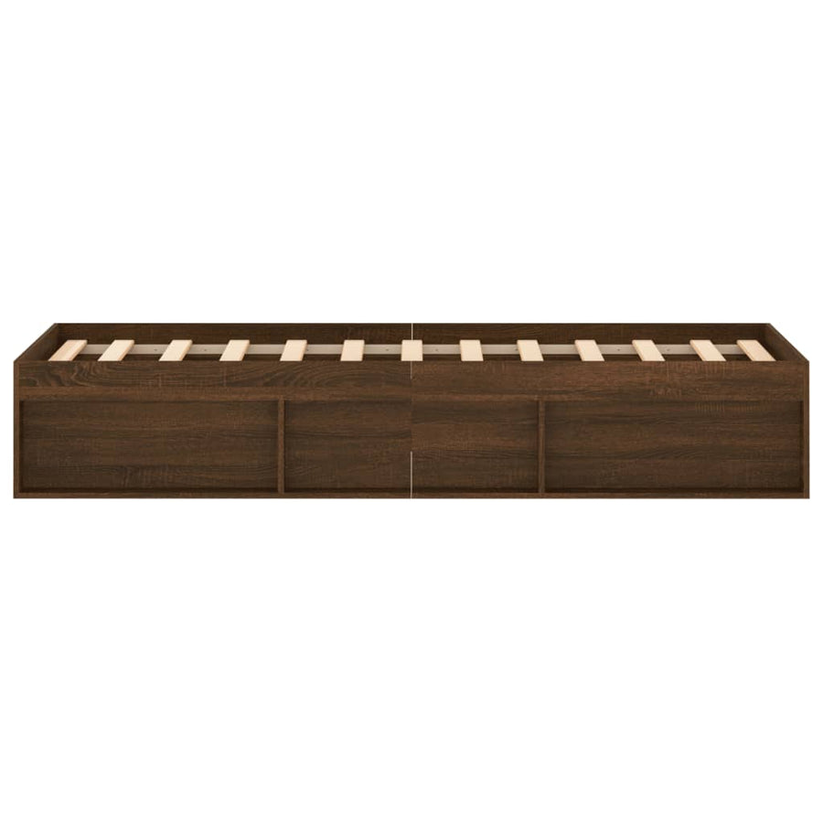 Bedframe Ig 120 x 190 cm bruin eikenkleur