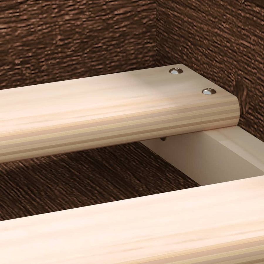 Bedframe Ig 120 x 190 cm bruin eikenkleur