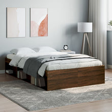 Bedframe Ig 120 x 190 cm bruin eikenkleur