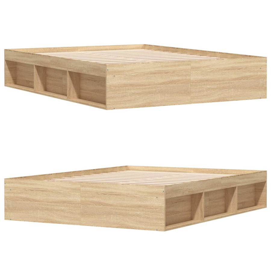 Bedframe Kleurig 140 x 190 cm Sonoma eiken