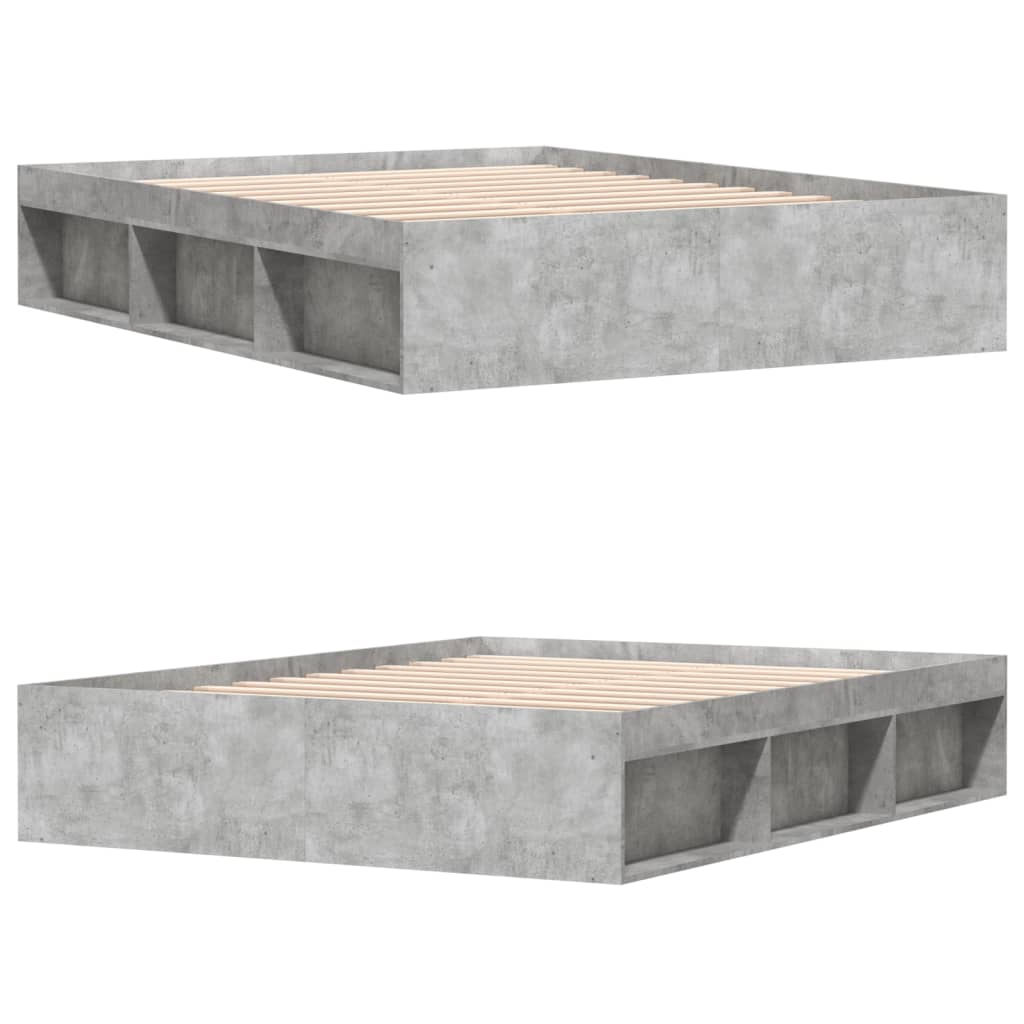 Bedframe 140 x 190 cm Betongrijs