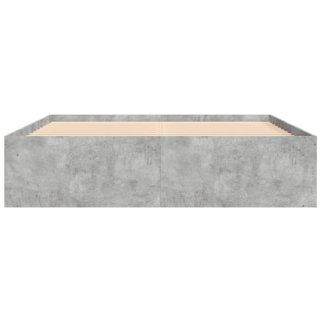 Bedframe 140 x 190 cm Betongrijs