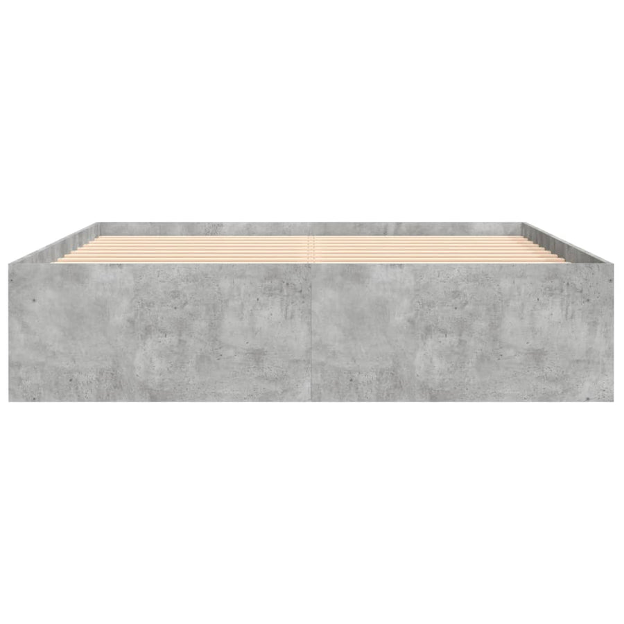 Bedframe 140 x 190 cm Betongrijs