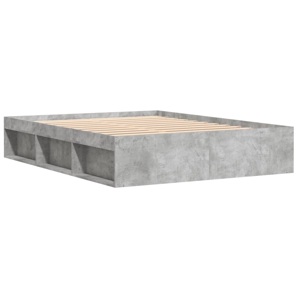 Bedframe 140 x 190 cm Betongrijs