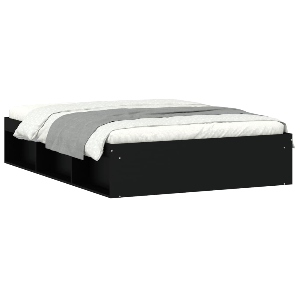 Bedframe Double 135 x 190 cm Zwart