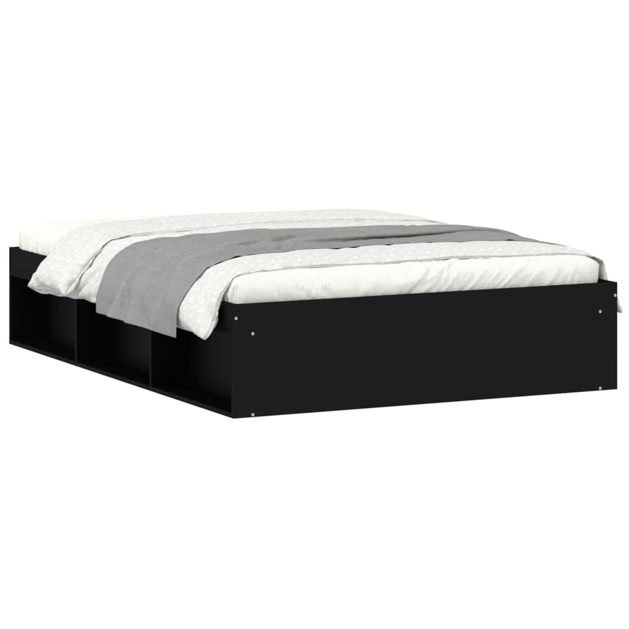 Bedframe Double 135 x 190 cm Zwart