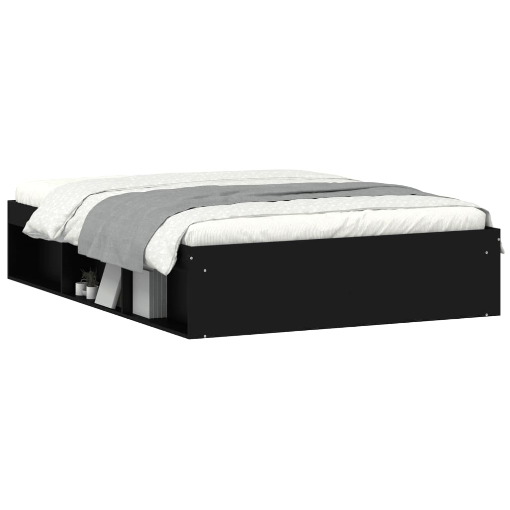 Bedframe Double 135 x 190 cm Zwart