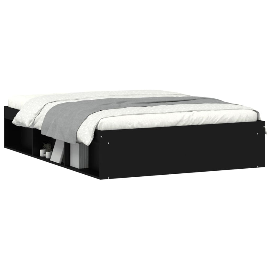 Bedframe Double 135 x 190 cm Zwart