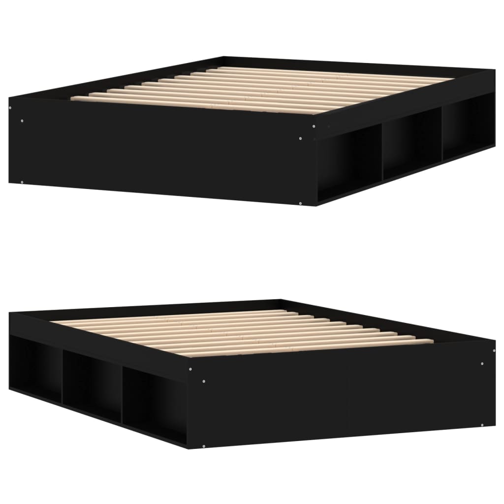 Bedframe Double 135 x 190 cm Zwart