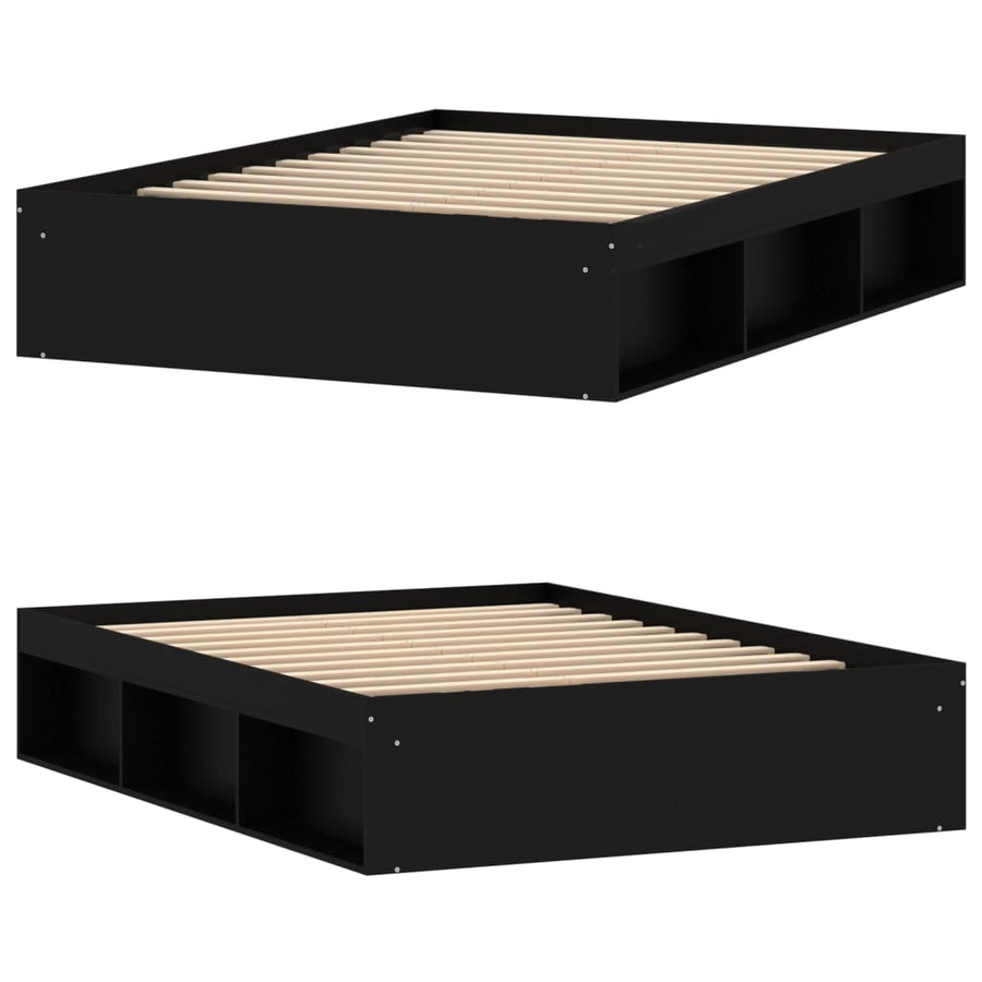 Bedframe Double 135 x 190 cm Zwart