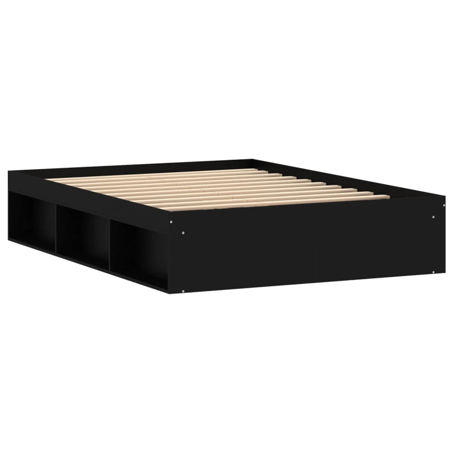 Bedframe Double 135 x 190 cm Zwart