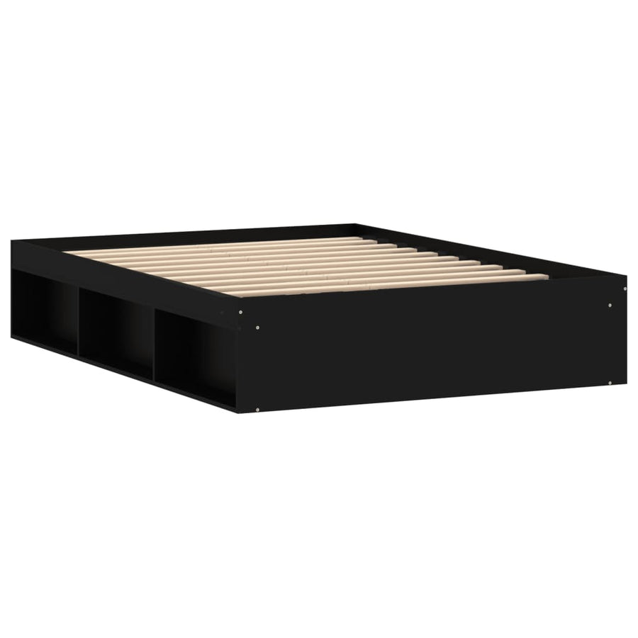 Bedframe Double 135 x 190 cm Zwart