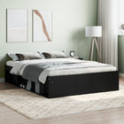 Black bed frame 135x190 cm Double