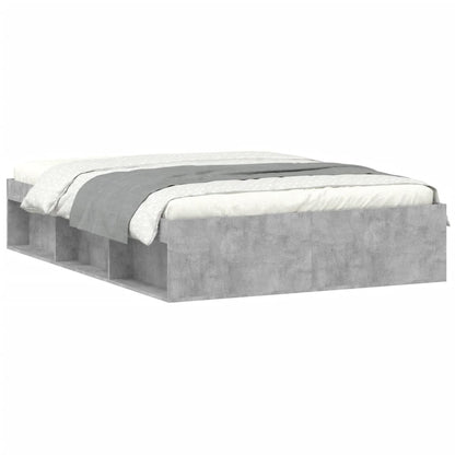 Bedframe Double 135 x 190 cm Betongrijs