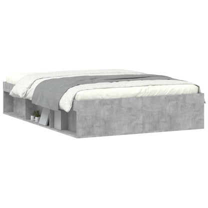 Bedframe Double 135 x 190 cm Betongrijs