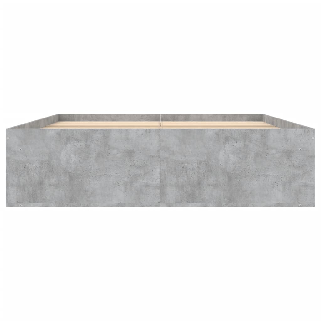 Bedframe Double 135 x 190 cm Betongrijs
