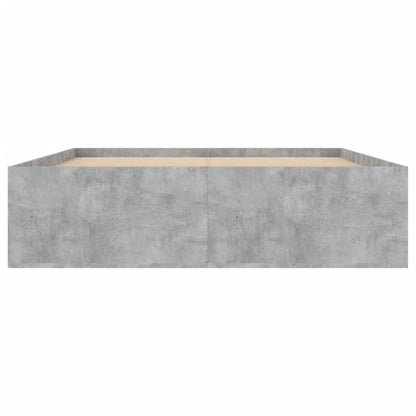 Bedframe Double 135 x 190 cm Betongrijs