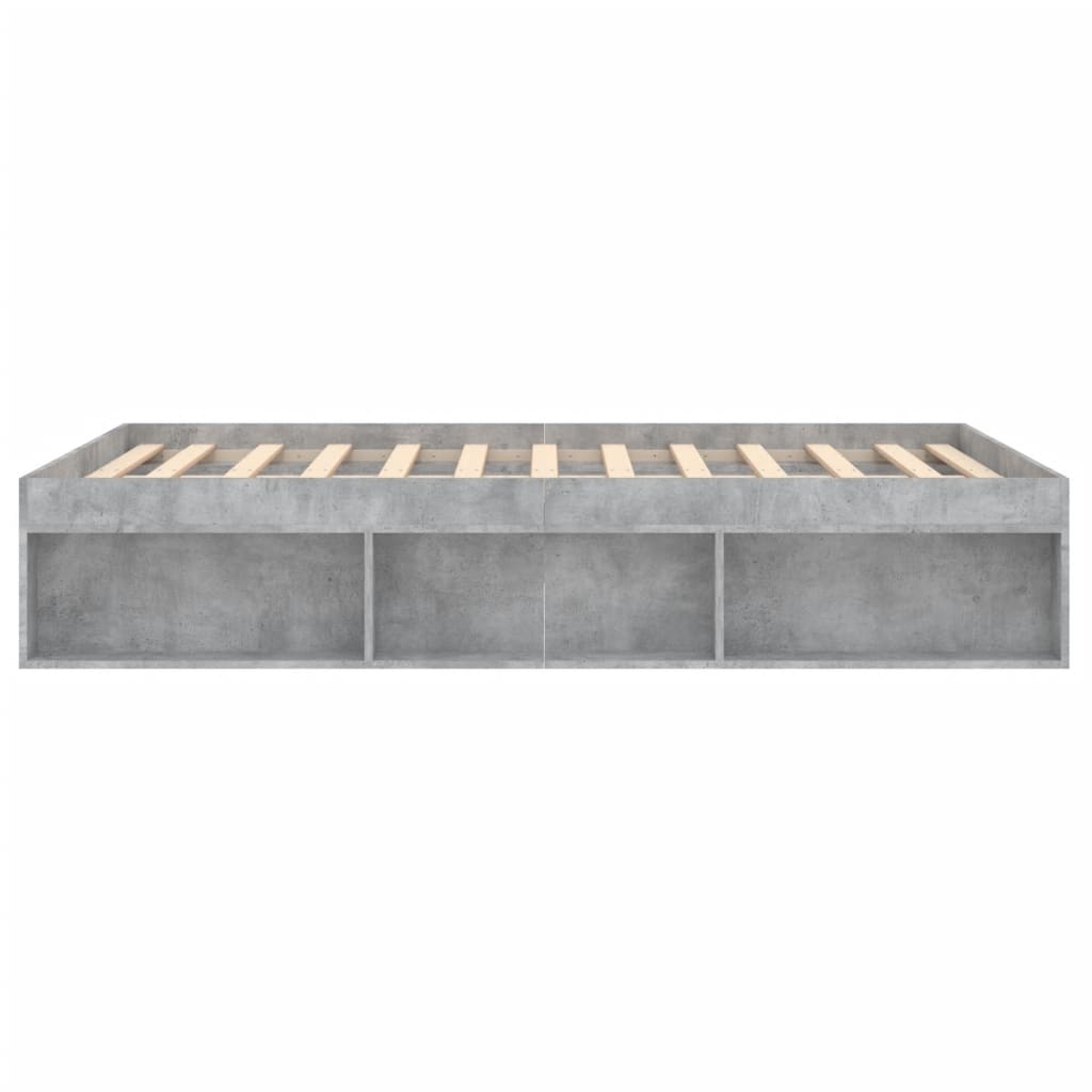 Bedframe Double 135 x 190 cm Betongrijs