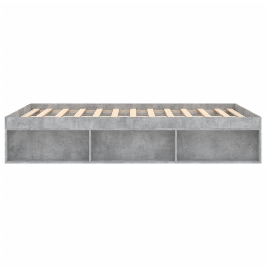 Bedframe Double 135 x 190 cm Betongrijs