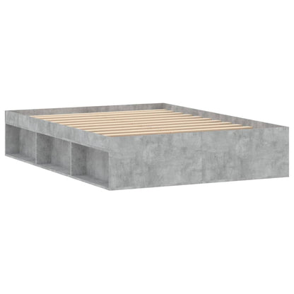 Bedframe Double 135 x 190 cm Betongrijs