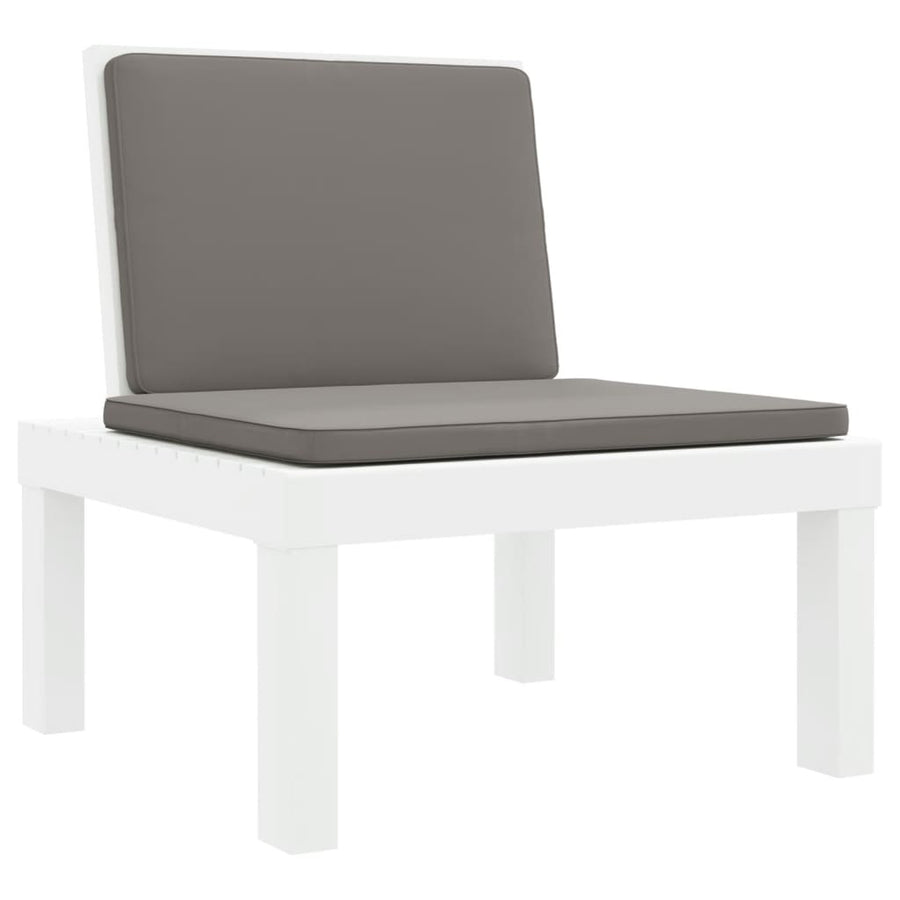 3-Delige Loungeset Met Kussens Pp Wit
