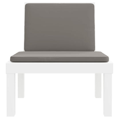 3-Delige Loungeset Met Kussens Pp Wit