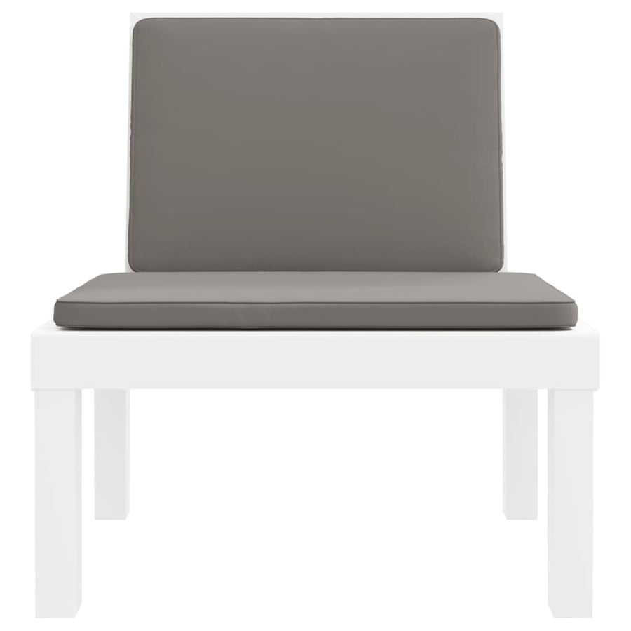3-Delige Loungeset Met Kussens Pp Wit