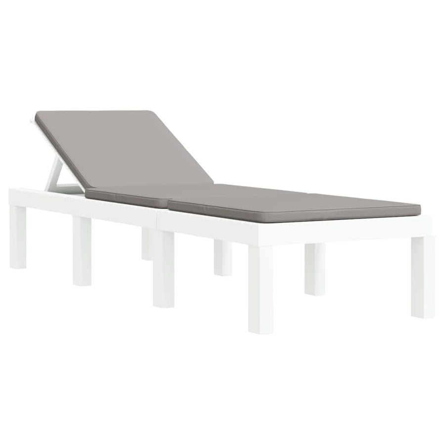 3-Delige Loungeset Met Kussens Pp Wit