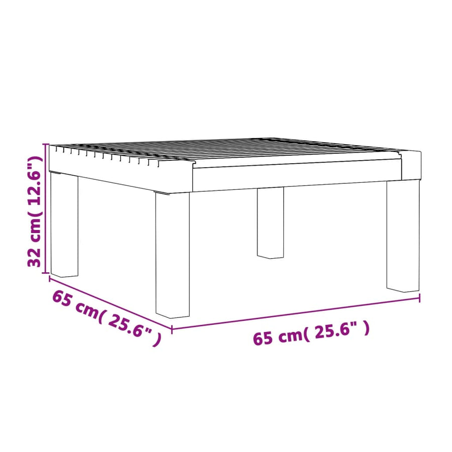 3-Delige Loungeset Met Kussens Pp Wit