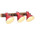 Wandlamp massief mangohout 65x25 cm verweerd rood