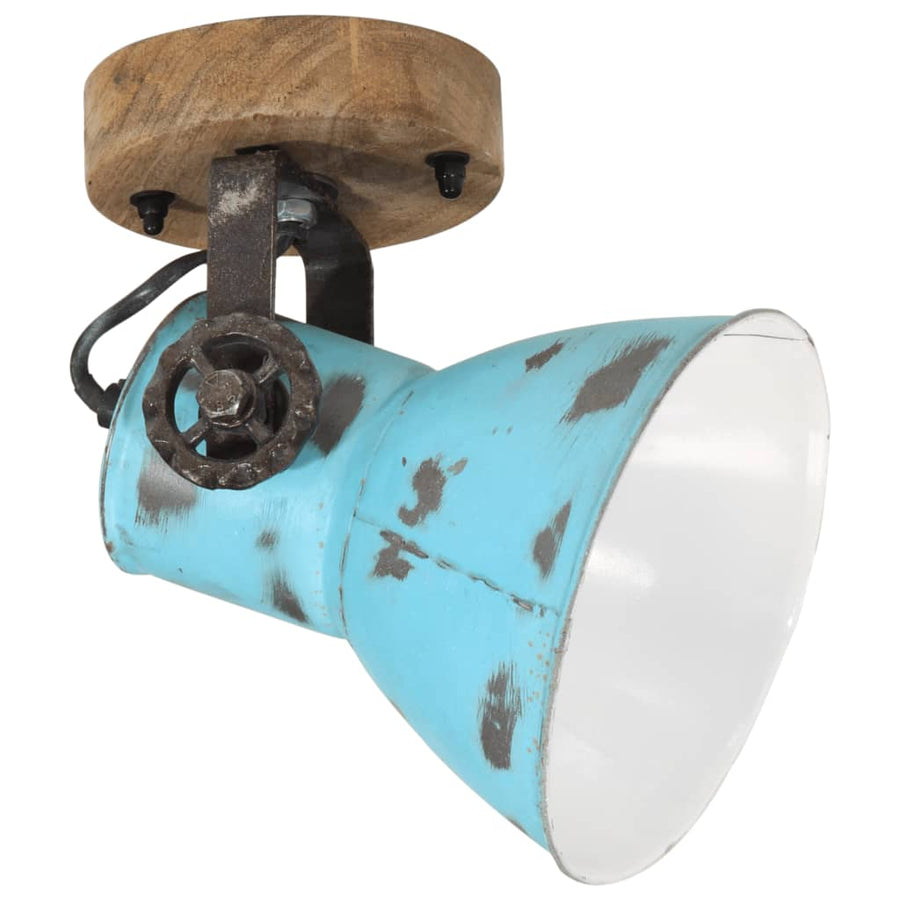 Wandlamp 25 W E27 11,5x11,5x25 cm verweerd blauw