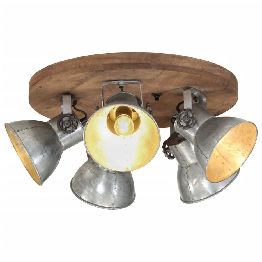 Plafondlamp 25 W E27 50x50x25 cm vintage zilverkleurig