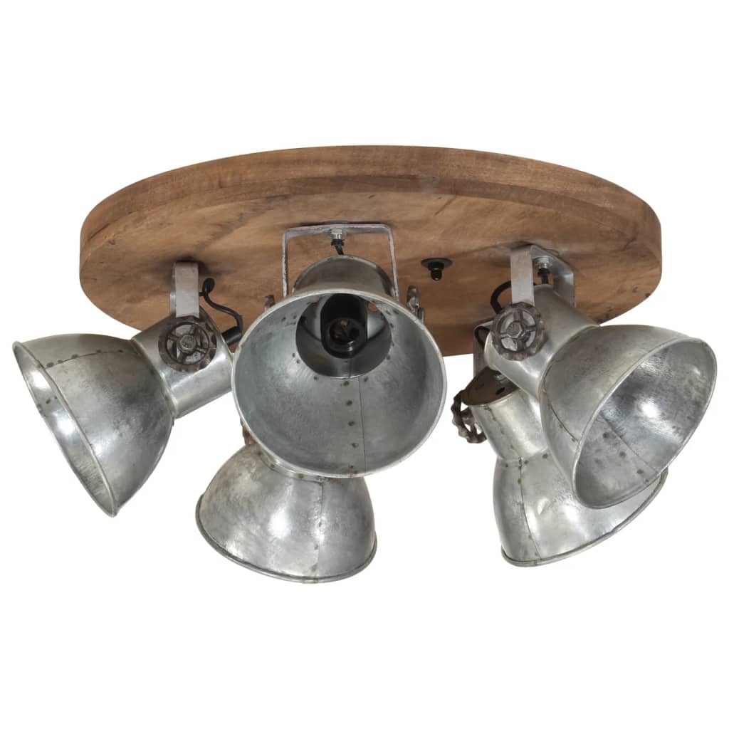 Plafondlamp 25 W E27 50x50x25 cm vintage zilverkleurig