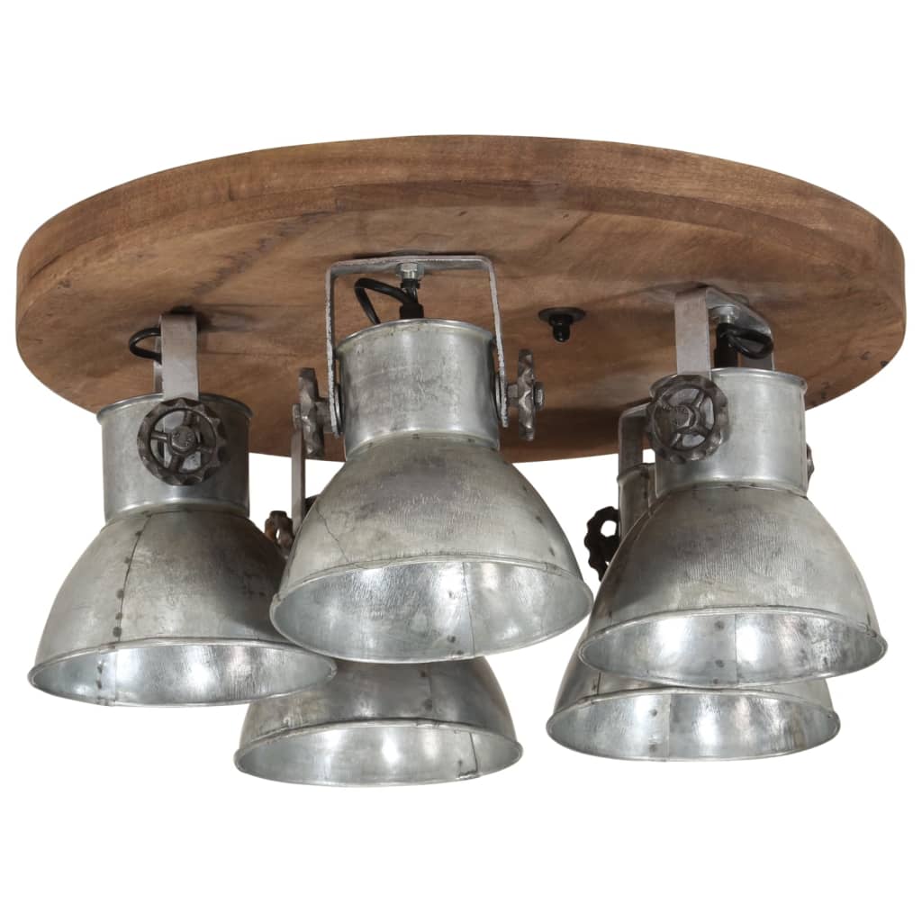 Plafondlamp 25 W E27 50x50x25 cm vintage zilverkleurig