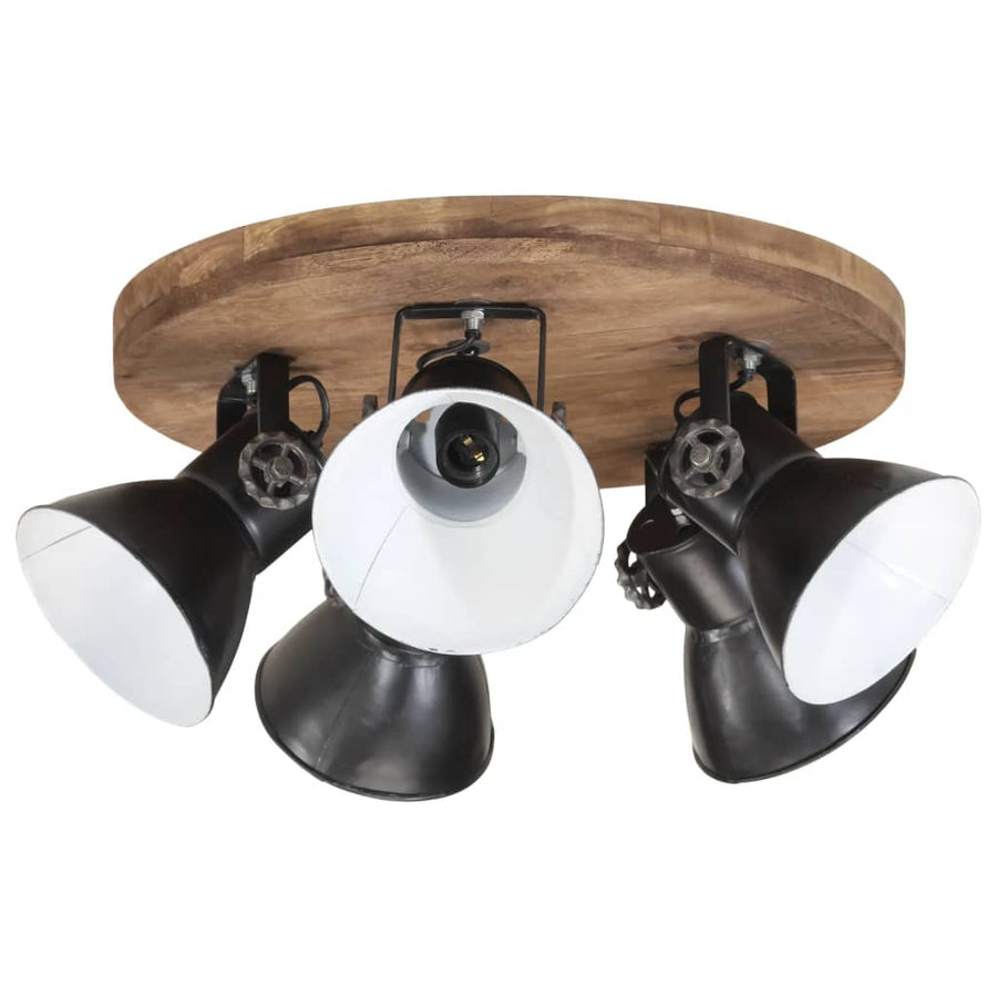 Plafondlamp 25 W E27 50X50X25 Cm Rond - 5 lampenkappen 1 Zwart
