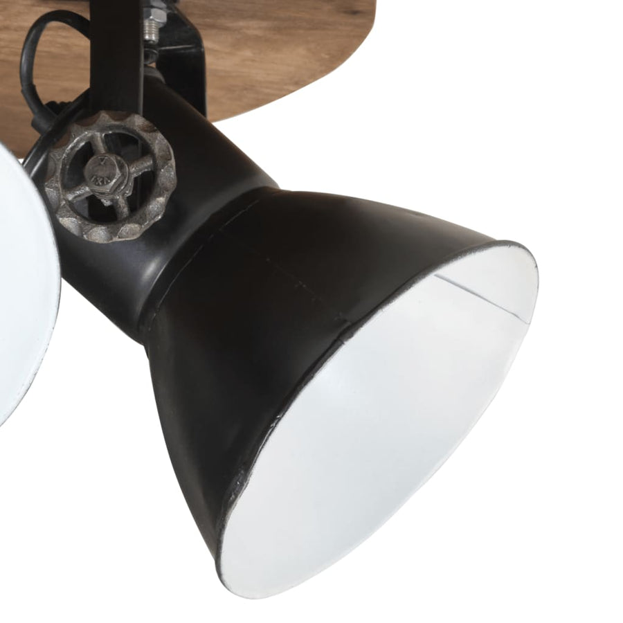 Plafondlamp 25 W E27 50X50X25 Cm Rond - 5 lampenkappen 1 Zwart