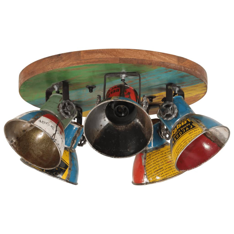 Plafondlamp 25 W E27 50X50X25 Cm Meerkleurig round - 5 lamp shades 1 Multikleur