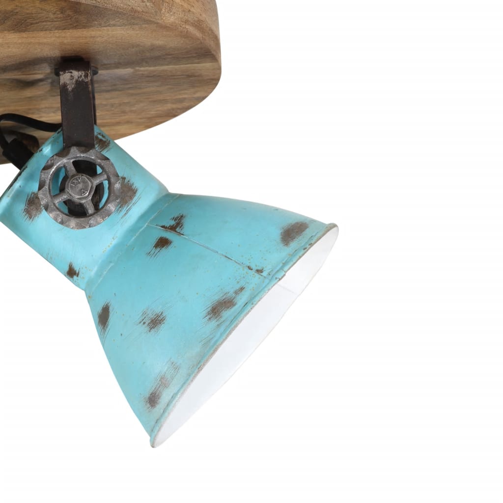 Plafondlamp 25 W E27 50X50X25 Cm Verweerd Rond - 5 lampenkappen 1 Blauw